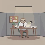 Ilustracja przedstawiająca pracę w biurze