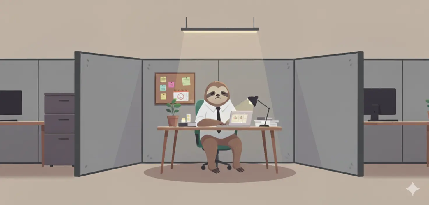 Ilustracja przedstawiająca pracę w biurze