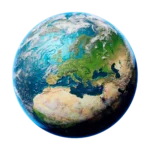 Zdjęcie przedstawiajace planetę Ziemię.