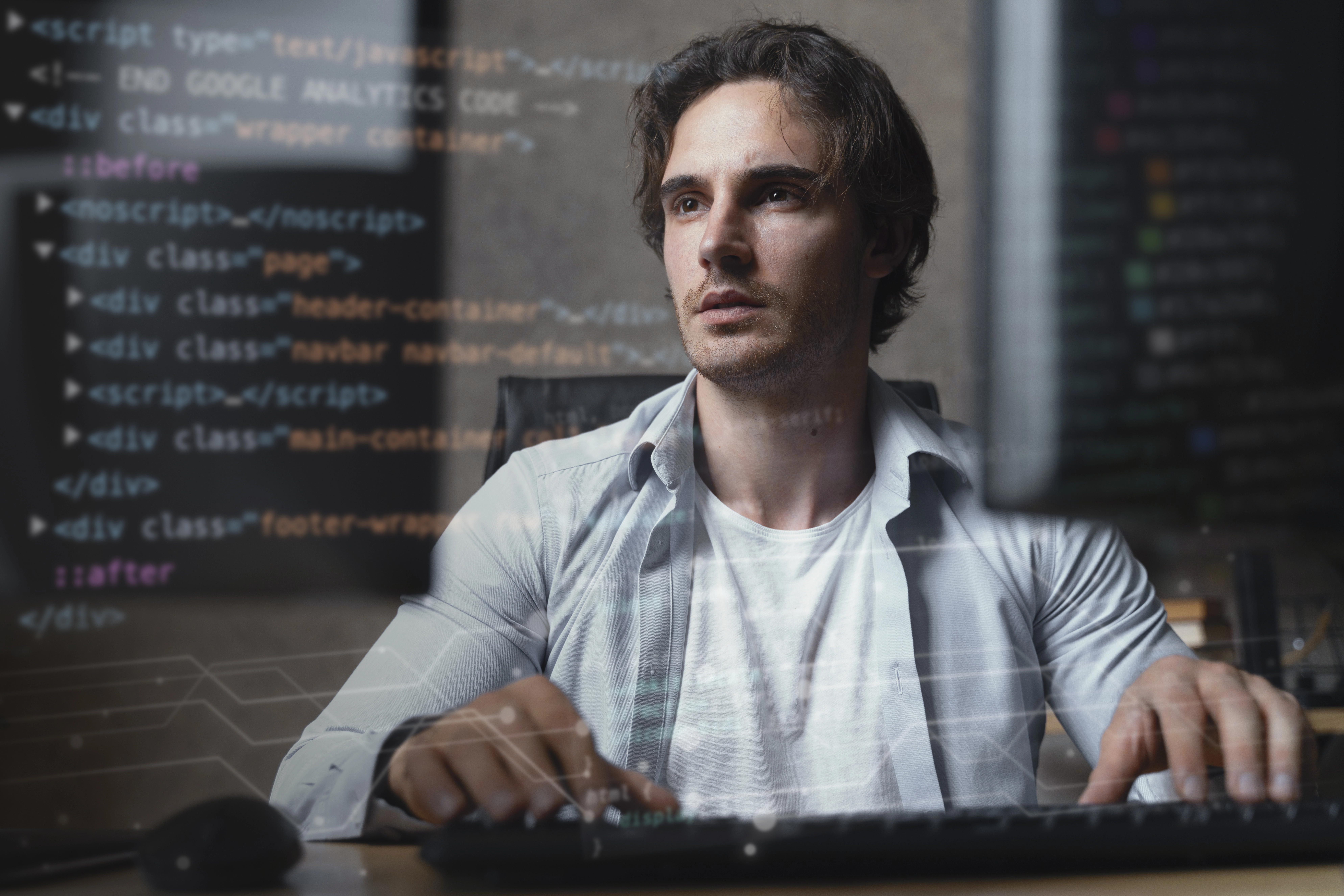 Python Developer pracujący nad kodem backendowym.
